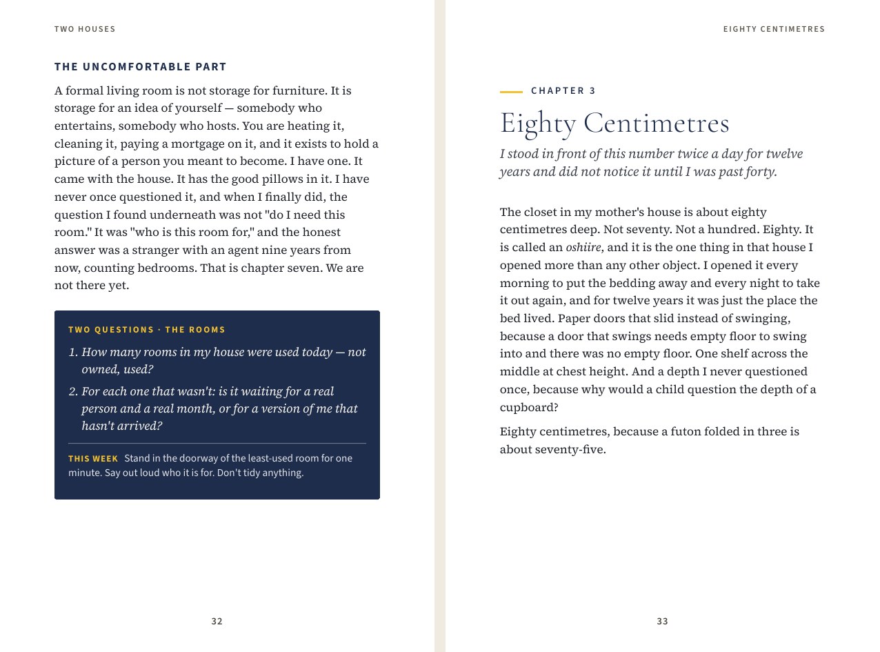 Interior spread from the chapter Eighty Centimetres